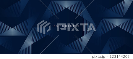 Futuristic abstract background. Glowing hexagon lines pattern. Geometric stripe line art design. Modern future technology concept. Suit for banner, cover, poster, business, science, website Futuristic abstract background. Glowing hexagon lines pattern. Geometric stripe line art design. Modern future technology concept. Suit for banner, cover, poster, business, science, website 123144205