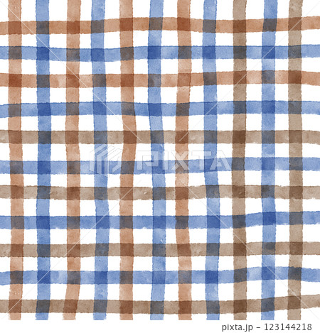 Navy Blue Brown Plaid Gingham Check Hand Drawn Background Pattern Overlay Navy Blue Brown Plaid Gingham Check Hand Drawn Background Pattern Overlay 123144218