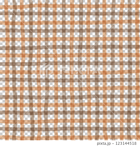 Brown Plaid Gingham Check Hand Drawn Background Pattern Overlay 123144518