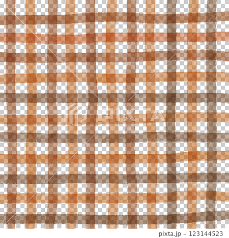 Brown Plaid Gingham Check Hand Drawn Background Pattern Overlay 123144523