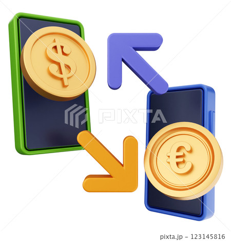 3d trading smartphone exchange 123145816
