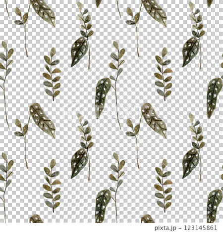 Seamless tropical greenery leaves pattern. Watercolor. Hand painted jungle leaf wallpaper, wrapping paper, fabric design Seamless tropical greenery leaves pattern. Watercolor. Hand painted jungle leaf wallpaper, wrapping paper, fabric design 123145861