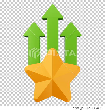 3d feedback rating star increase 123145890