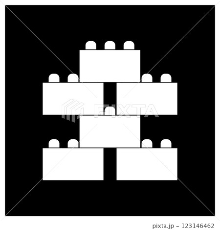 Building block icon symbol design 123146462