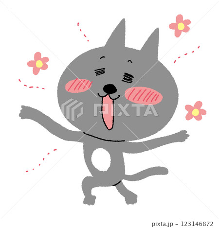 コミカルな猫のキャラクター コミカルな猫のキャラクター 123146872