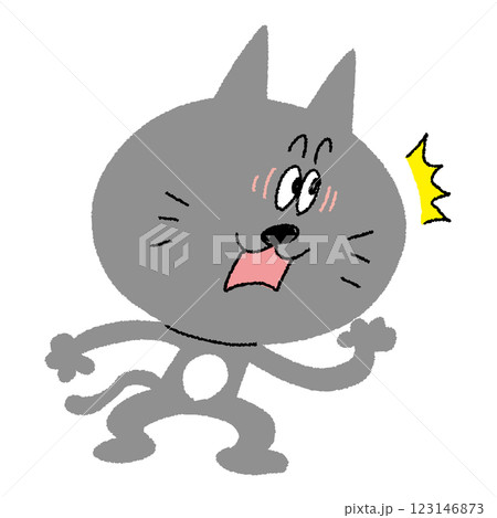 コミカルな猫のキャラクター 123146873