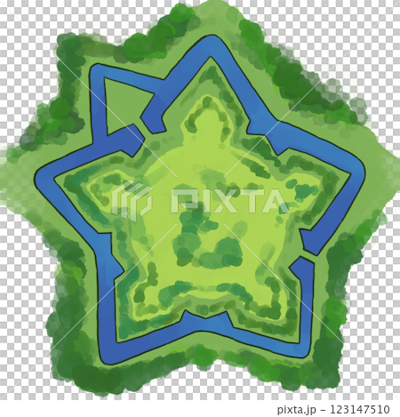 從上方俯瞰五棱郭遺址的插圖 123147510