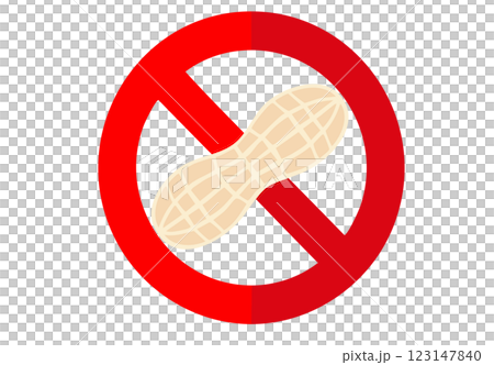 Peanuts, peanuts, allergy information, simple illustration Peanuts, peanuts, allergy information, simple illustration 123147840