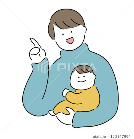 お父さんと赤ちゃん「そんな時は」 123147994