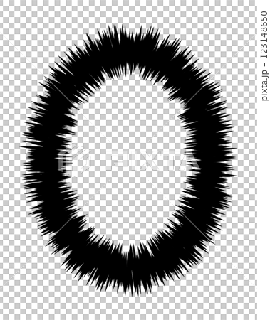 ウニフラ、フラッシュのフキダシ素材、中の背景透明 123148650