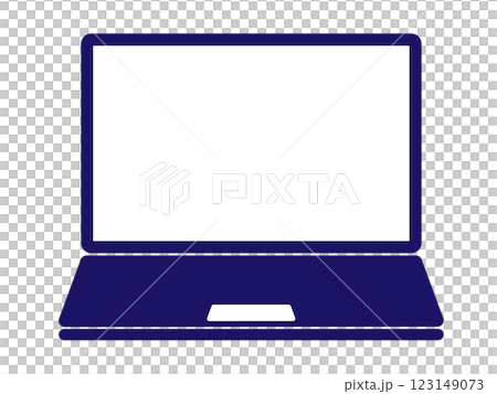 ノートパソコンのアイコン（PCのマーク） 123149073
