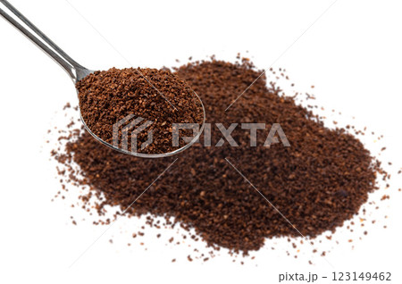 挽いたコーヒー豆 123149462