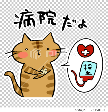 Stamp Brown Tabby Cat Going to the Hospital Stamp Brown Tabby Cat Going to the Hospital 123150104