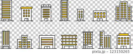 Building, company map icon illustration set 2 123150265