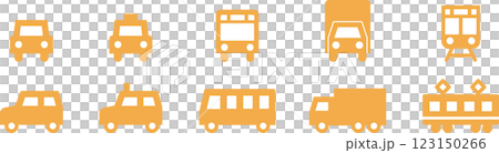 Car, bus, truck, train and transportation icon set 6 Car, bus, truck, train and transportation icon set 6 123150266