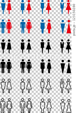 Toilet sign guide sign illustration pictogram sign icon 1 black Toilet sign guide sign illustration pictogram sign icon 1 black 123150280