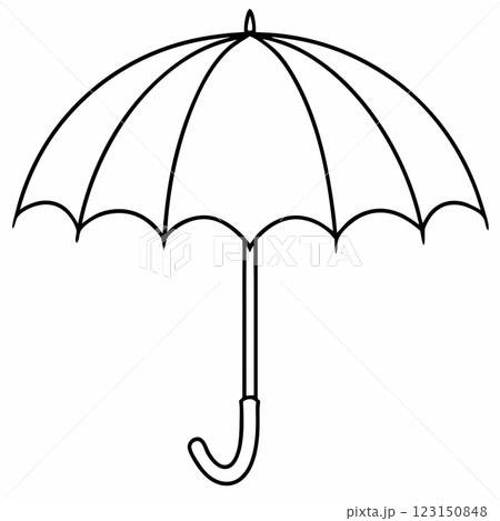 Colorful Multicolor Umbrella Vector Illustration Vibrant Weather Symbol for Graphics and Merchandise 123150848