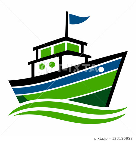 Nautical Boat Logo Vector Art for Marine Businesses and T Shirt Designs Perfect for Branding and Merch 123150958