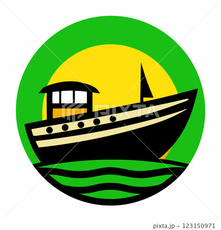 Nautical Boat Logo Vector Art for Marine Businesses and T Shirt Designs Perfect for Branding and Merch Nautical Boat Logo Vector Art for Marine Businesses and T Shirt Designs Perfect for Branding and Merch 123150971