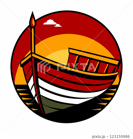 Nautical Boat Logo Vector Art for Marine Businesses and T Shirt Designs Perfect for Branding and Merch 123150986
