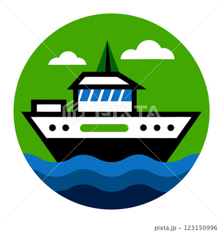 Nautical Boat Logo Vector Art for Marine Businesses and T Shirt Designs Perfect for Branding and Merch 123150996