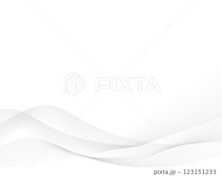 グレーのウェーブの背景（波のフレーム） 123151233
