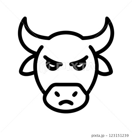 Angry Bull Mascot Silhouette Vector Icon Fierce Logo Design for Sports Teams and Branding 123151239