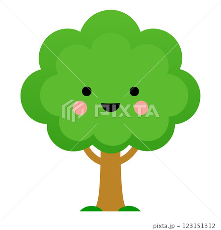 Charming Cute Tree Character Vector Illustration for Children's Books, Eco Branding, and T shirt Designs 123151312