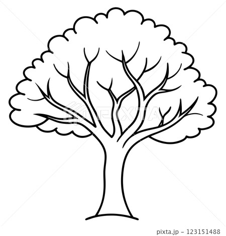 Sad Tree Vector Illustration for Children's Books, Comics, T-Shirt Designs, and Nature Branding Sad Tree Vector Illustration for Children's Books, Comics, T-Shirt Designs, and Nature Branding 123151488