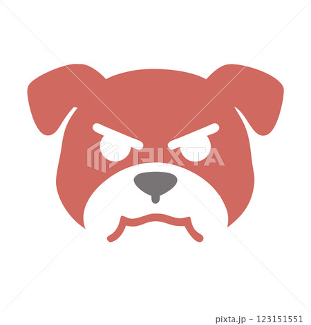 Angry Bulldog Silhouette Vector Icon Powerful Mascot Logo for Sports, Branding and T shirt Design  123151551