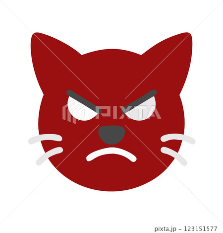 Angry Cat Silhouette Vector Icon Bold Mascot Logo for Sports Teams, Branding, and T-Shirt Design Graphics 123151577