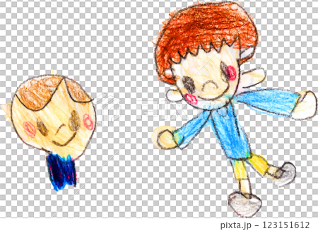 A child's drawing, like a child's drawing with crayons 123151612