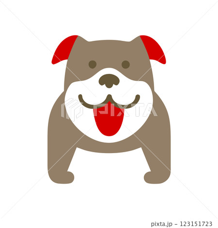 Happy Bulldog Mascot Silhouette Vector Icon Fierce Logo Design for T-Shirt, Sports Teams, and Bold Branding Happy Bulldog Mascot Silhouette Vector Icon Fierce Logo Design for T-Shirt, Sports Teams, and Bold Branding 123151723