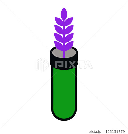 Minimalist Potted Lavender Plant Icon Elegant Floral Illustration for Wellness and Eco Friendly Designs 123151779