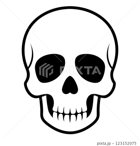 Human Skull Silhouette Vector Art Illustration Line Art Design for Anatomy, Gothic & Tattoo Themes Human Skull Silhouette Vector Art Illustration Line Art Design for Anatomy, Gothic & Tattoo Themes 123152075