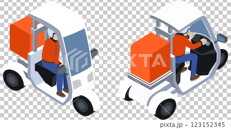 Delivery bike illustration Delivery bike illustration 123152345