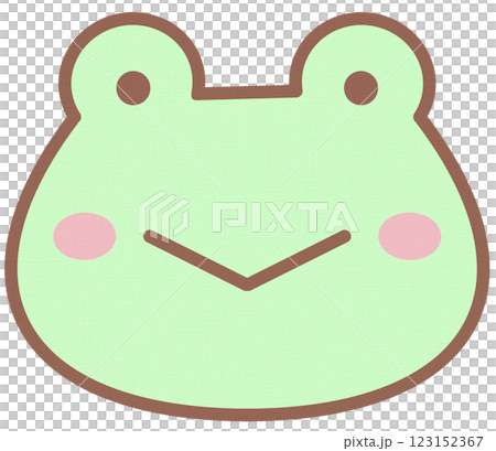 Little cute pastel green frog face 123152367