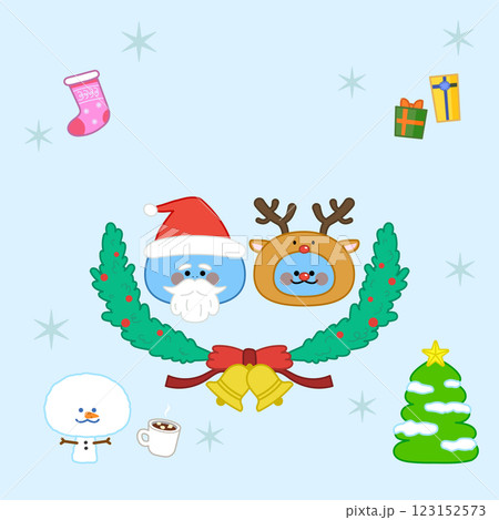Year of the Snake Snake Character Christmas Theme Sticker Year of the Snake Snake Character Christmas Theme Sticker 123152573