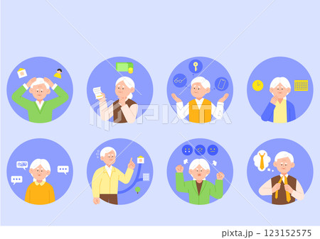 Illustration Introducing Self-Checking Methods for Dementia Illustration Introducing Self-Checking Methods for Dementia 123152575
