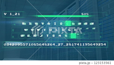Image of data processing over computer servers Image of data processing over computer servers 123153561