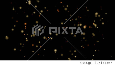 Image of yellow light spots on black background Image of yellow light spots on black background 123154367