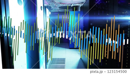 Image of digital data processing over computer servers 123154500