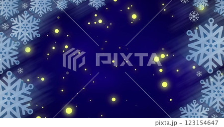 Image of snow falling over yellow spots Image of snow falling over yellow spots 123154647