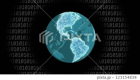 Image of globe and data processing Image of globe and data processing 123154839