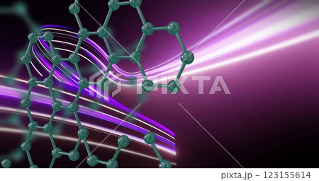 Molecular structure and light waves, scientific image 123155614
