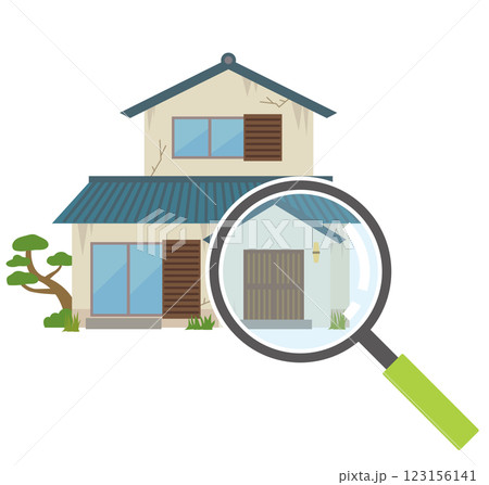 古い住宅　不動産査定　中古物件　空き家 123156141