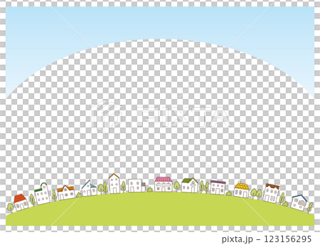 Image of residential area, background material, residence 123156295