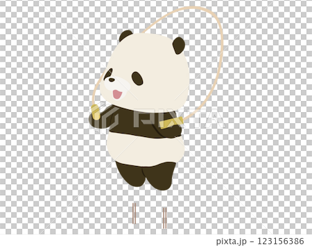 Smiling panda skipping rope Smiling panda skipping rope 123156386