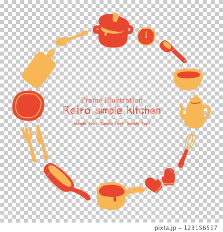 Retro kitchen item frame 123156517