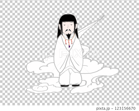 日本神話中的神結神站在雲端 日本神話中的神結神站在雲端 123156670